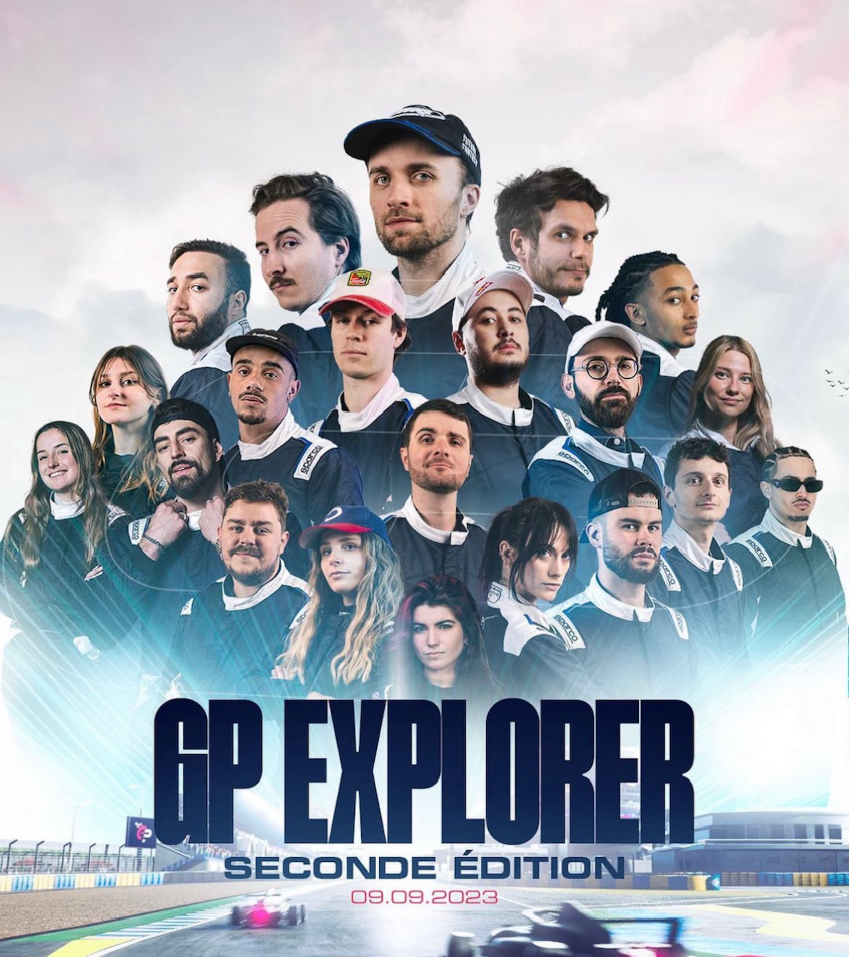 l'affiche du GP Explorer avec tous les participants